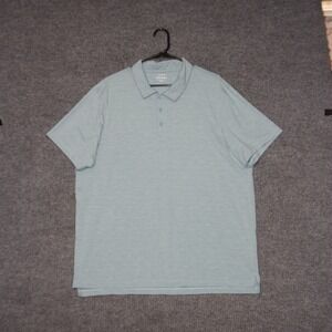 J.Crew Performance Polo Shirt Mens XXL Blue Short Sleeve Heathered Stretch